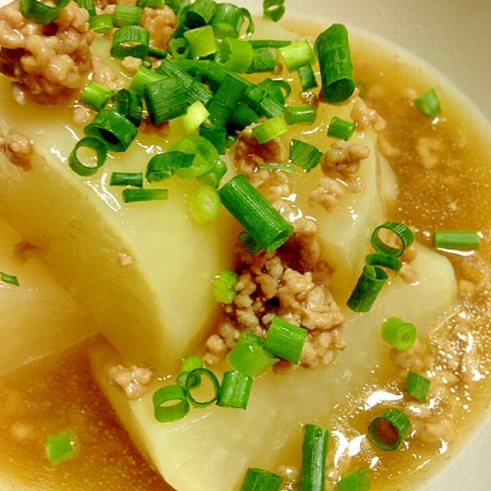 圧力鍋で時短！大根の煮物 ひき肉あんかけ